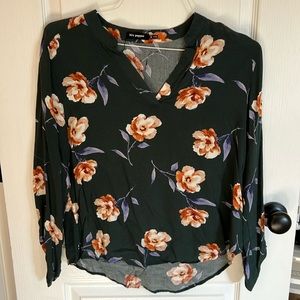 Green Floral Blouse
